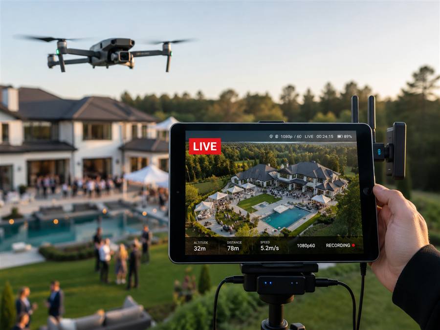 Live drone streaming aerial example