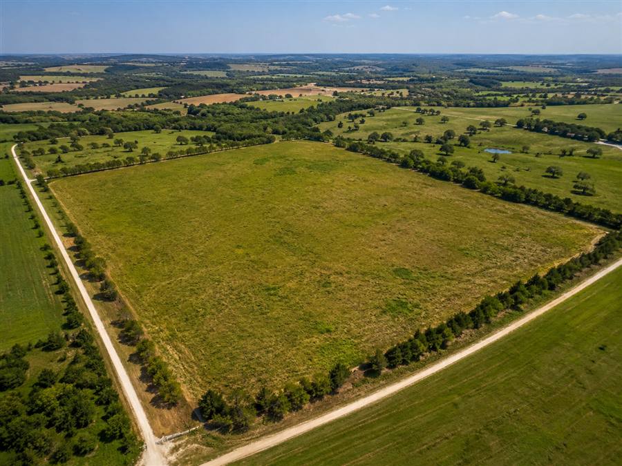 Vacant land drone photography example